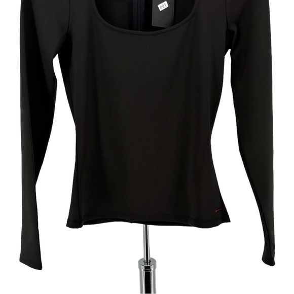 n:Philanthropy Catello Top in Black Mock Neck Choker Cutout Ribbed sz Small NWT - Picture 5 of 12
